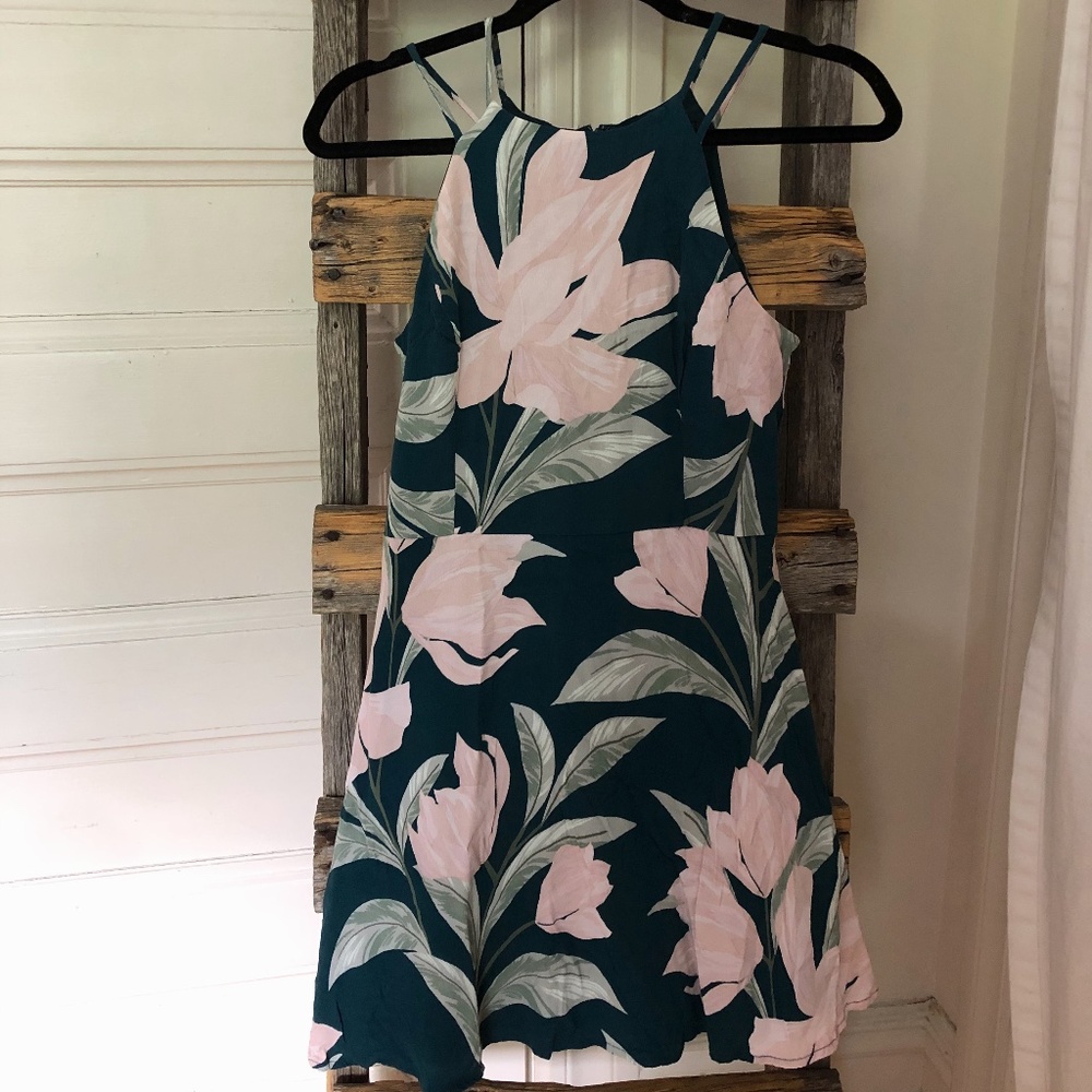 DYNAMITE Floral Halter Mini Dress